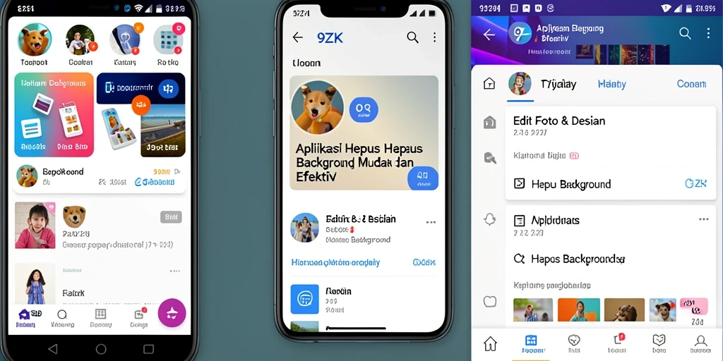 Screenshot utama 9ZK menunjukkan antarmuka sederhana untuk menghapus background.