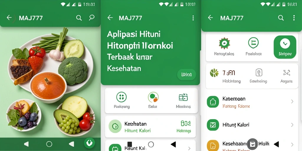 Antarmuka MAJ777 yang user-friendly dan fungsionalitas Hitung Kalori.