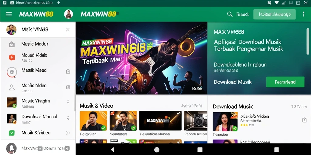 Tampilan antarmuka <strong>MAXWIN88</strong> yang intuitif dan mudah digunakan untuk Download Musik.