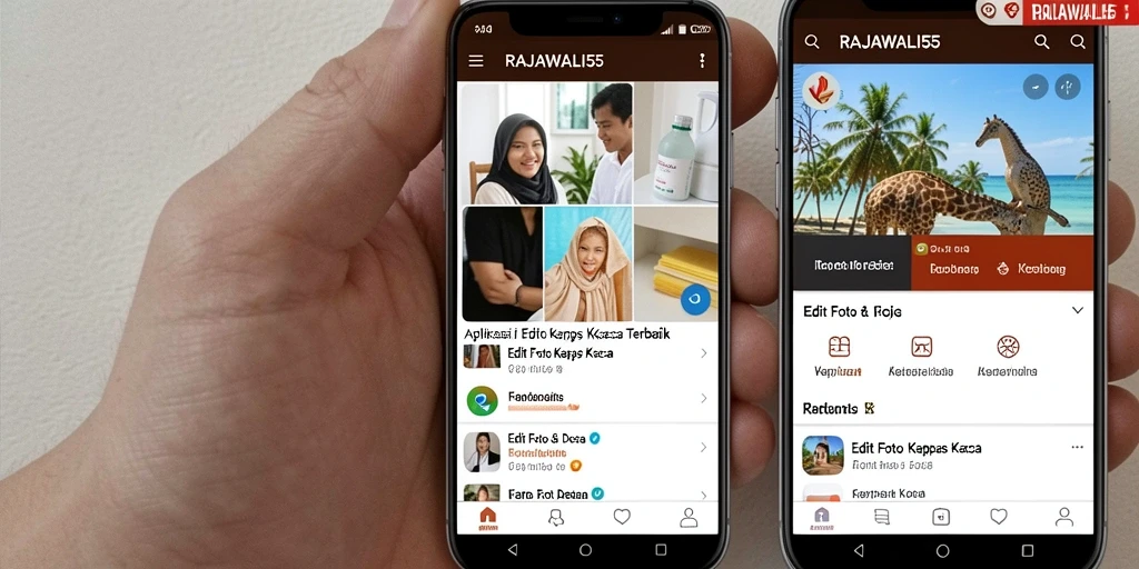 Tampilan antarmuka aplikasi RAJAWALI55 yang menarik dan fungsional.