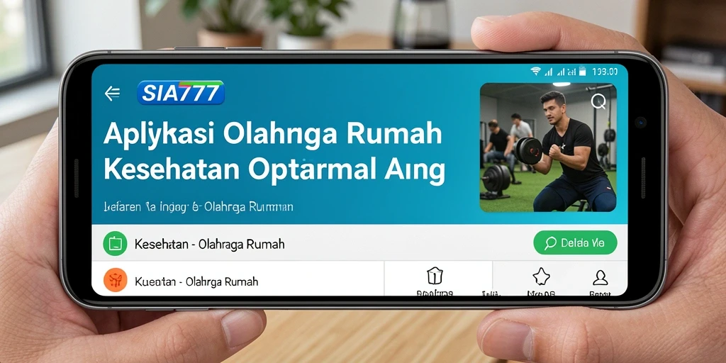 Tampilan antarmuka SIA777 dengan berbagai pilihan latihan olahraga rumah.
